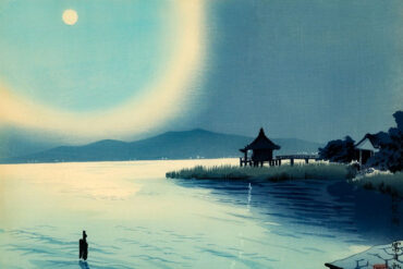Tomikichiro Tokuriki, Tempio di Ohmi Katata Ukimido, 1950. Il Sosaku Hanga è stato una forma artistica nata all’inizio del Novecento che considerava l’arte un’espressione dell’io, e come tale, doveva essere interanente prodotta dall’artista.