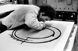 Disegno su lastra litografica | Richard Serra, Los Angeles, 1972, Ph. D. Freeman