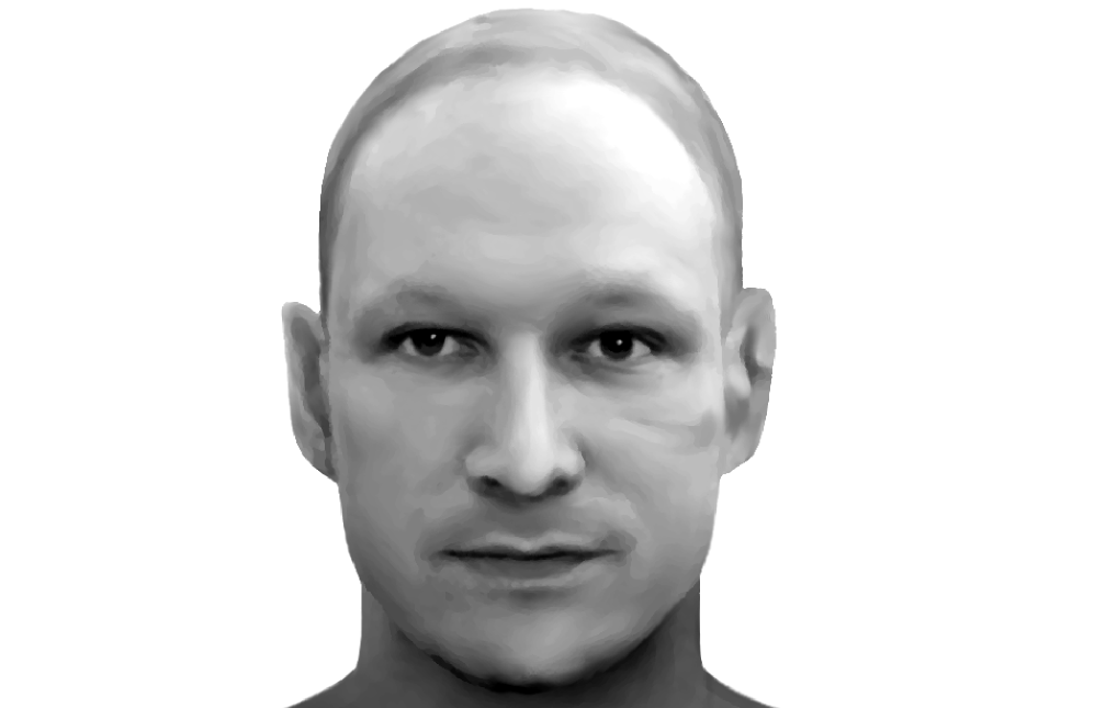 Derivative work from 'Sketch of Breivik' by Lukepryke, CC BY-SA