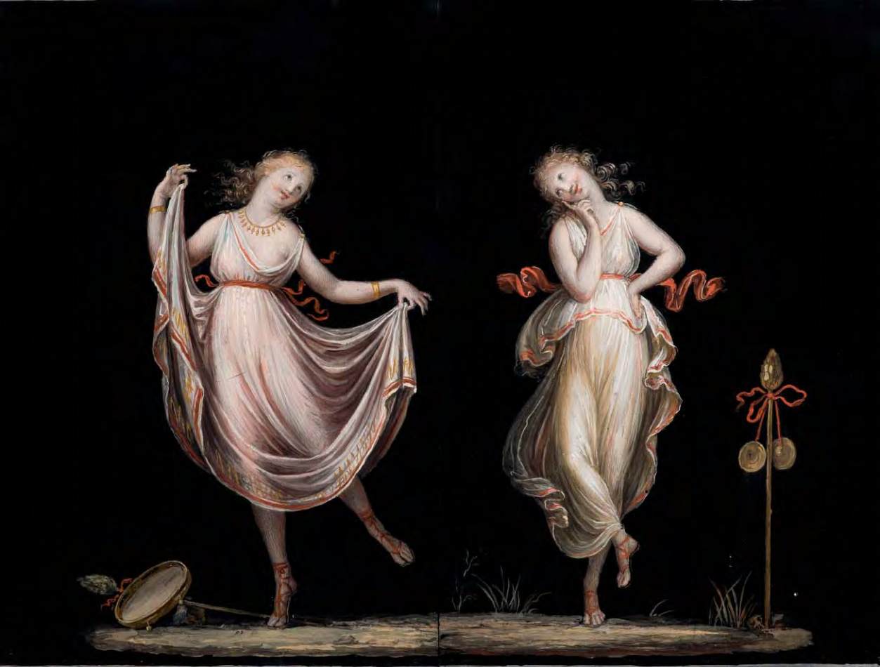 Due Danzatrici | Antonio Canova, tempera su carta, 1829-1830