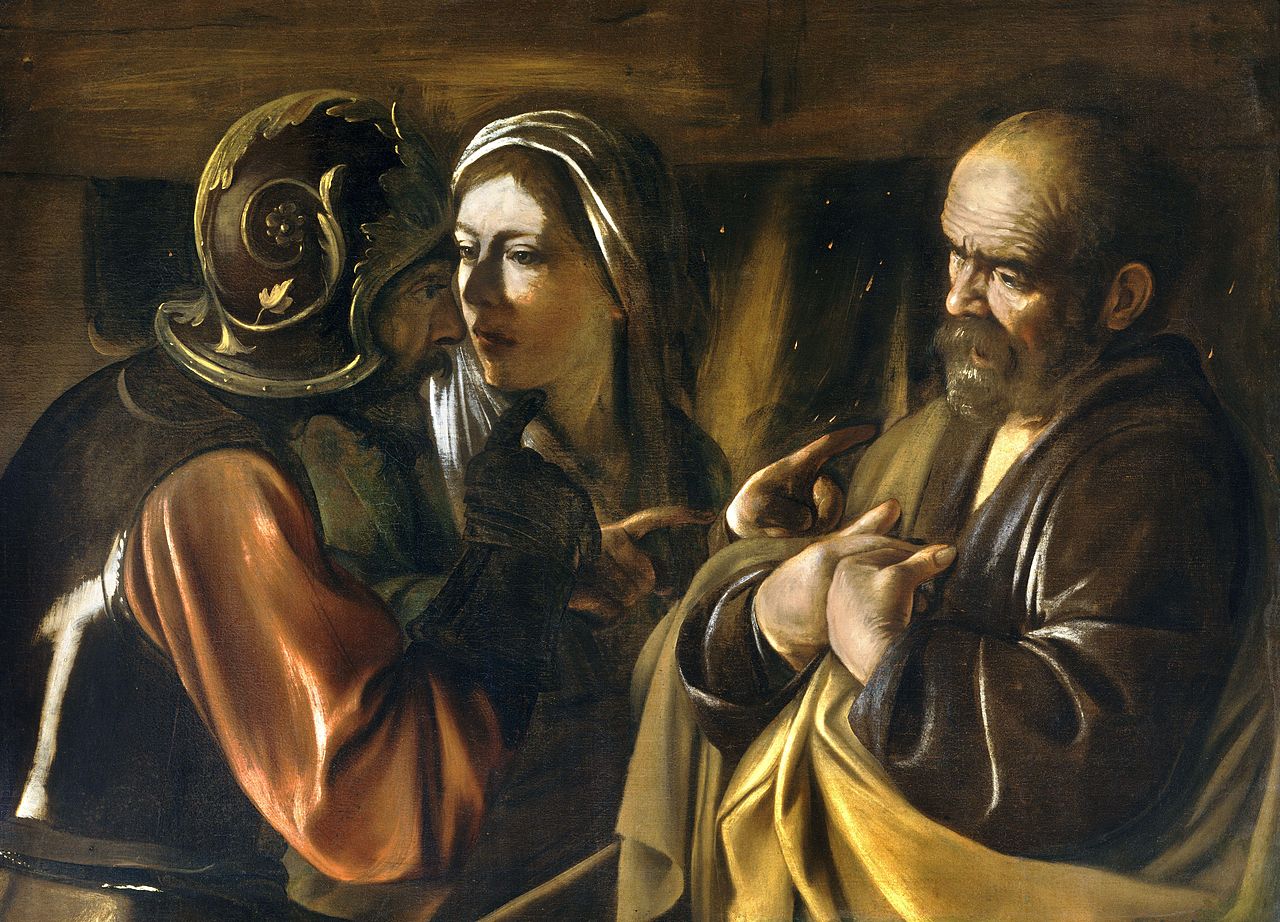 Caravaggio, La negazione di Pietro, 1610