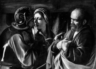 Caravaggio, La negazione di Pietro, 1610