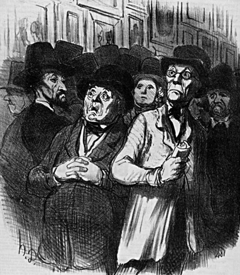 "Amatori classici sempre più convinti che l'arte è perduta in Francia". Illustrazioni di Honoré Daumier, 1840-1857