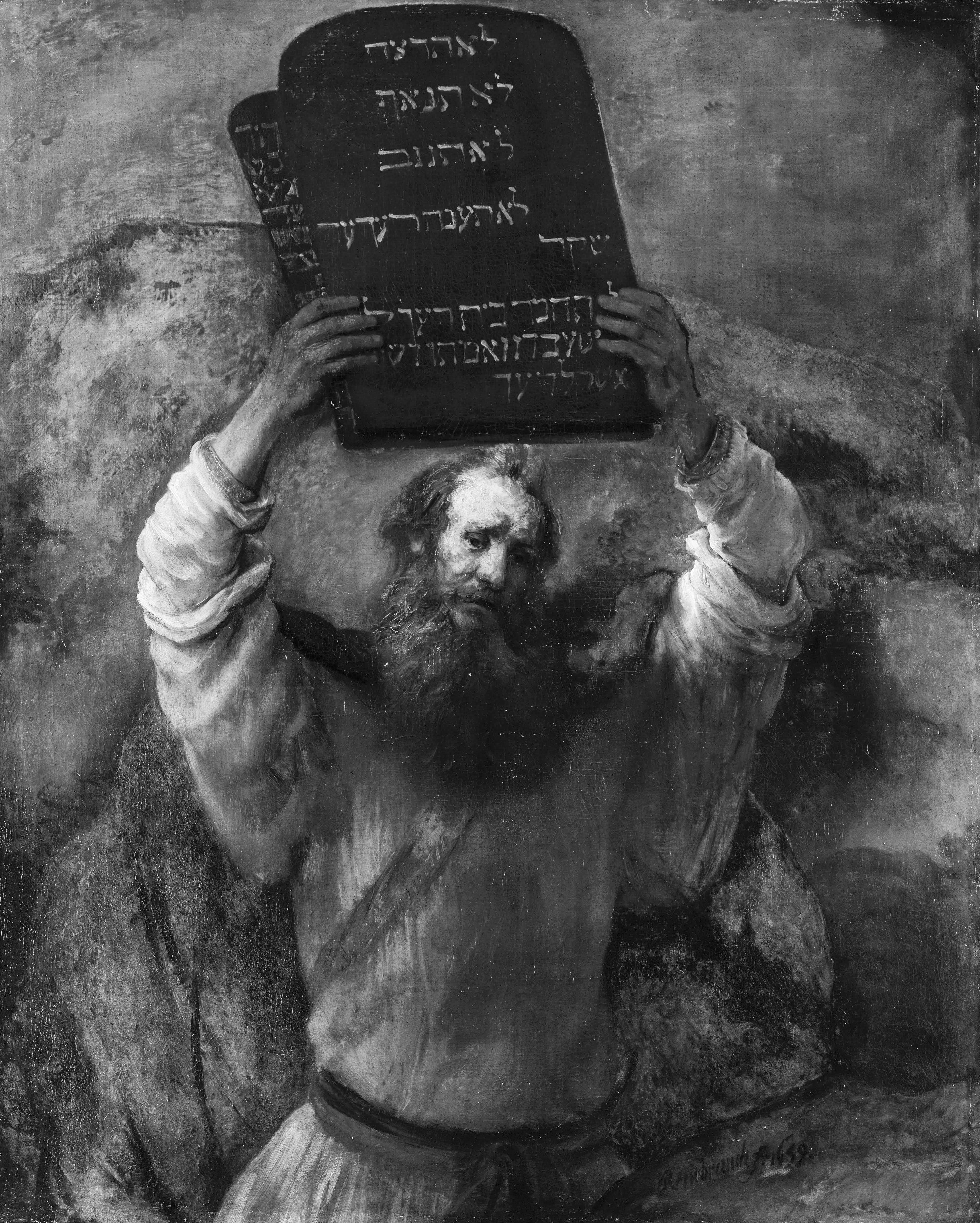 Mosè con le Tavole della Legge | Rembrandt, 1659, Staatliche Museen, Berlino