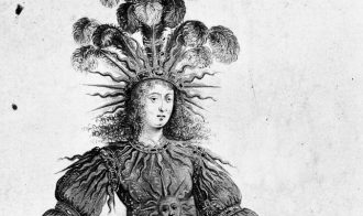 1_Louis XIV interpreta il dio del sole Apollo nel Ballet de la nuit. Illustrazione di Henry de Gissey 1653_bn