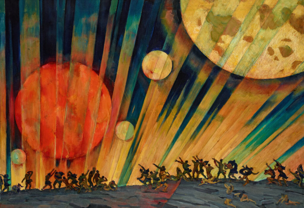 Nuovo pianeta. Tempera di Konstantin Juan 1921. Galleria Tret’jakov,  Mosca