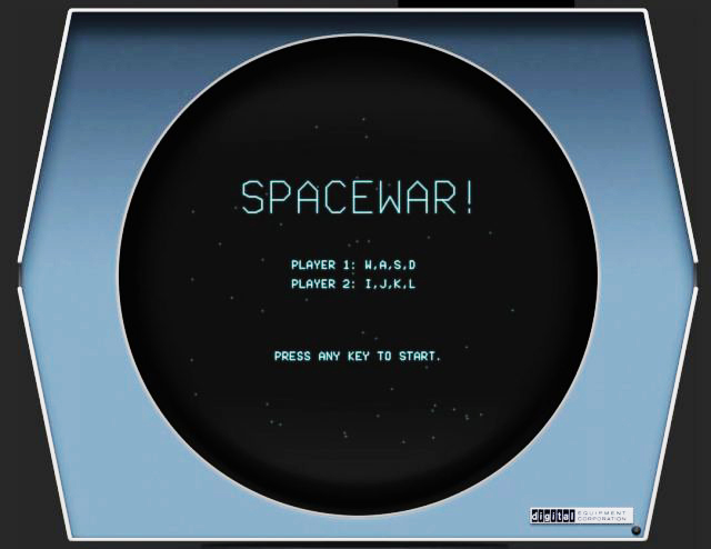 Videogioco Spacewar sul monitor del PDP-1 1962